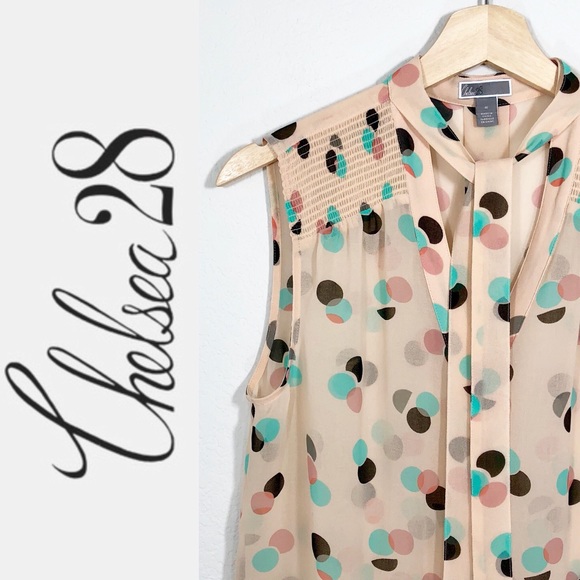 Nordstrom Tops - Chelsea28 Sheer Sleeveless Polka Dot Top